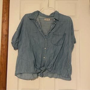 Madewell Sky Blue Denim Top